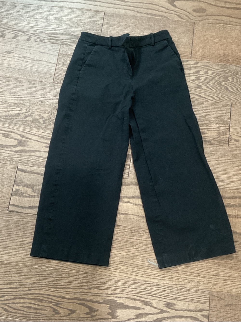J. Crew Factory Black Wide Leg Capris